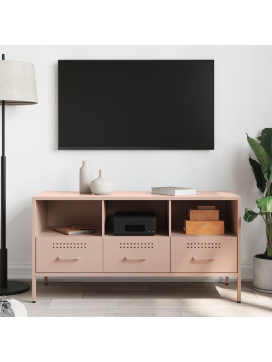 Tv skapītis, 100,5x39x50,5 cm, tērauds, rozā