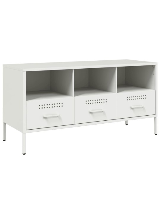 Tv skapītis, 100,5x39x50,5 cm, tērauds, balts