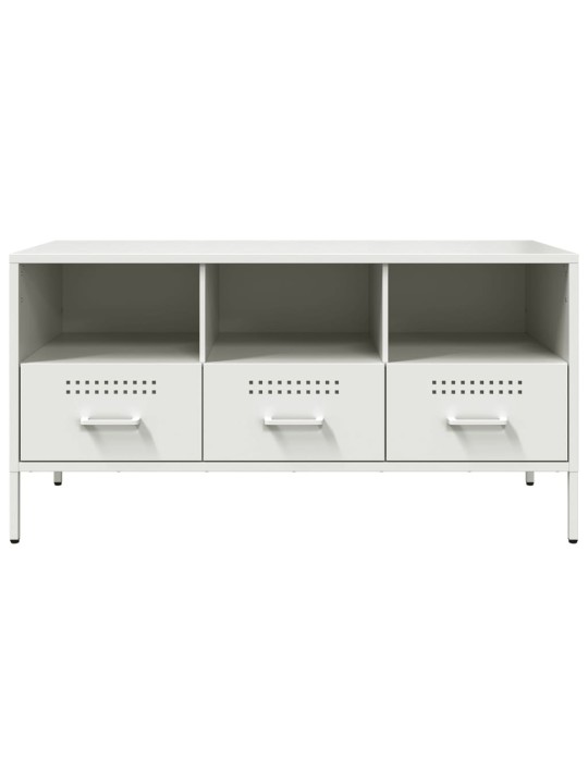 Tv skapītis, 100,5x39x50,5 cm, tērauds, balts