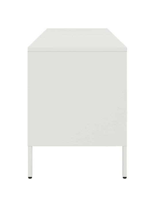 Tv skapītis, 100,5x39x50,5 cm, tērauds, balts