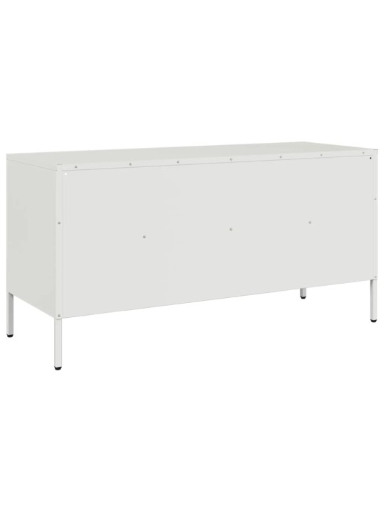 Tv skapītis, 100,5x39x50,5 cm, tērauds, balts