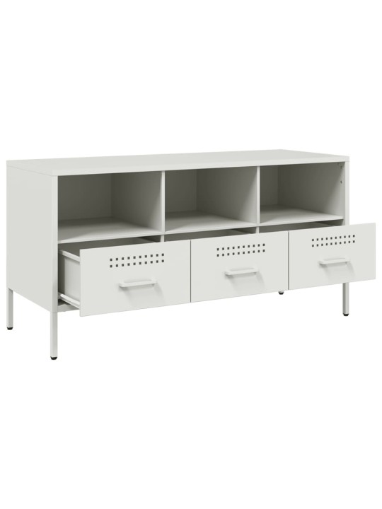Tv skapītis, 100,5x39x50,5 cm, tērauds, balts