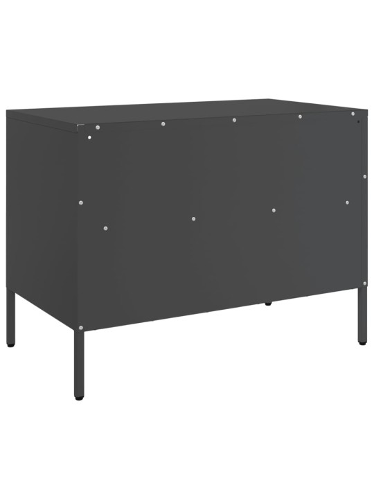 Tv skapīši, 2 gab., melns, 68x39x50,5 cm, tērauds