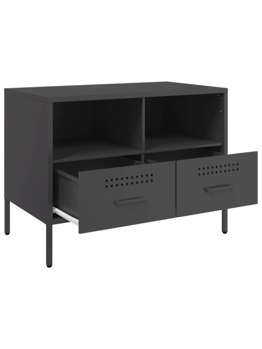Tv skapīši, 2 gab., melns, 68x39x50,5 cm, tērauds