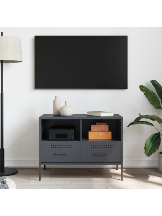 Tv skapītis, antracītpelēks, 68x39x50,5 cm, tērauds