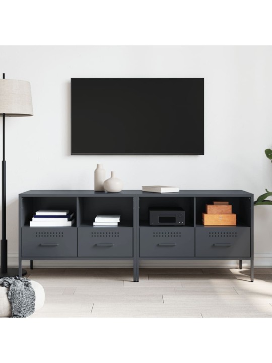 Tv skapīši, 2 gab., antracītpelēki, 68x39x50,5 cm, tērauds