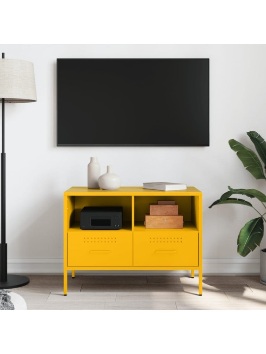 Tv skapītis, 68x39x50,5 cm, tērauds, sinepju dzeltens