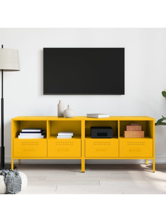 Tv skapīši, 2 gab., 68x39x50,5 cm, tērauds, sinepju dzelteni
