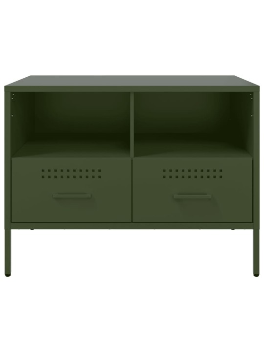 Tv skapītis, 68x39x50,5 cm, tērauds, olīvu zaļš
