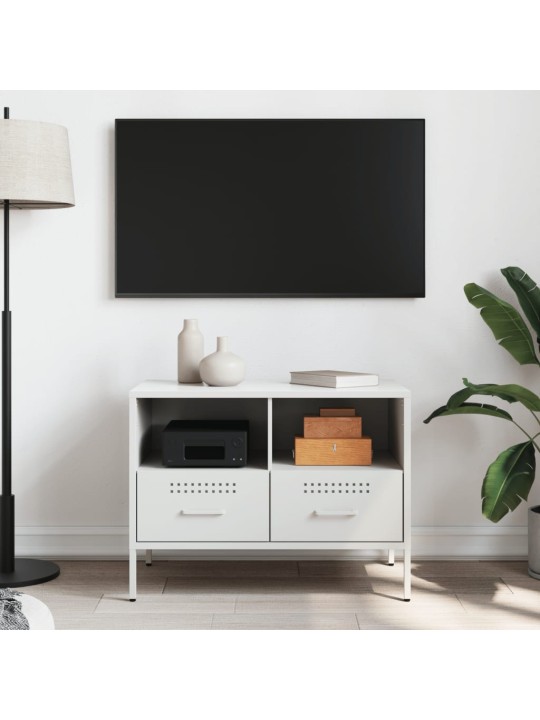 Tv skapītis, balts, 68x39x50,5 cm, tērauds