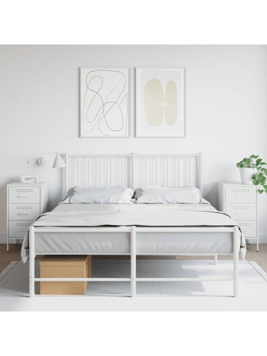 Naktsskapīši 2 gab. balts 36x39x68 cm tērauds