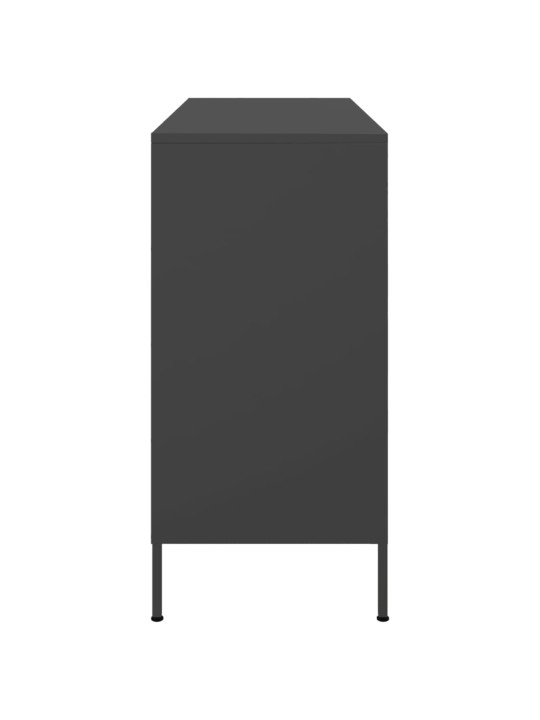 Kumode, melna, 100,5x39x79 cm, tērauds