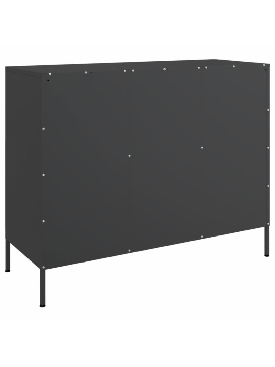 Kumode, melna, 100,5x39x79 cm, tērauds