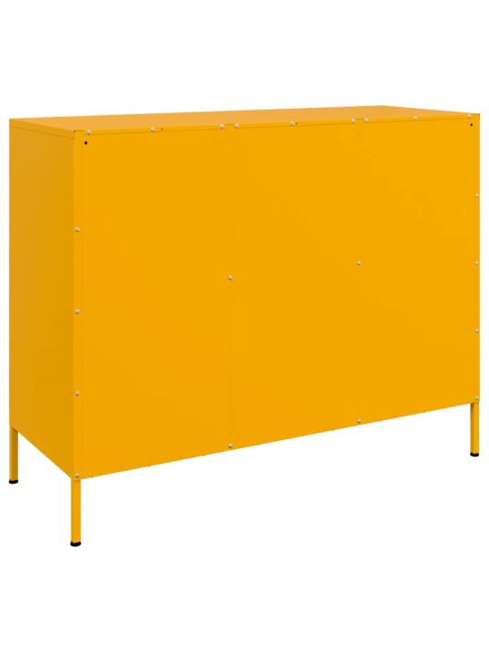 Kumode, sinepju dzeltena, 100,5x39x79 cm, tērauds