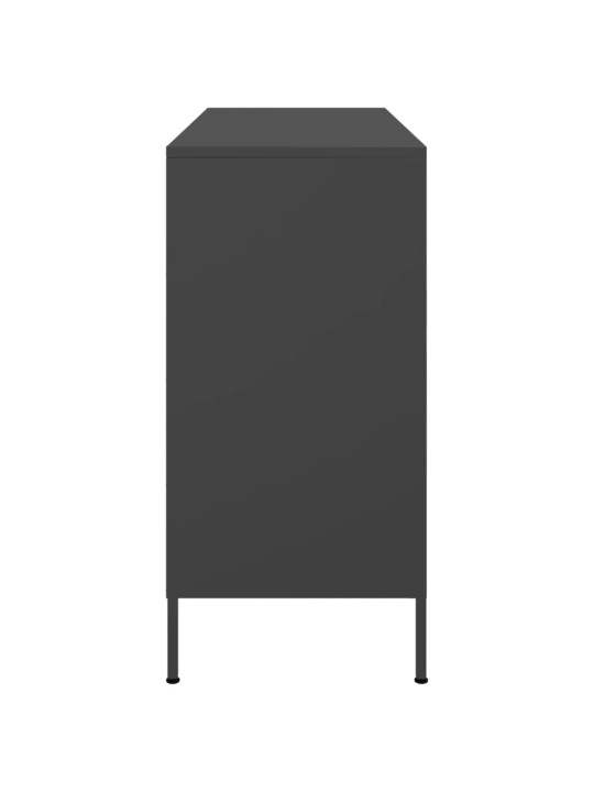 Kumode, melna, 100,5x39x79 cm, tērauds