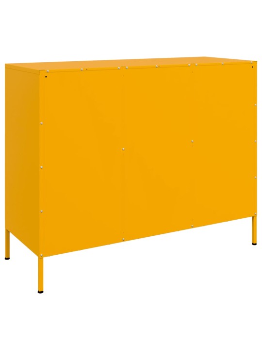 Kumode, sinepju dzeltena, 100,5x39x79 cm, tērauds