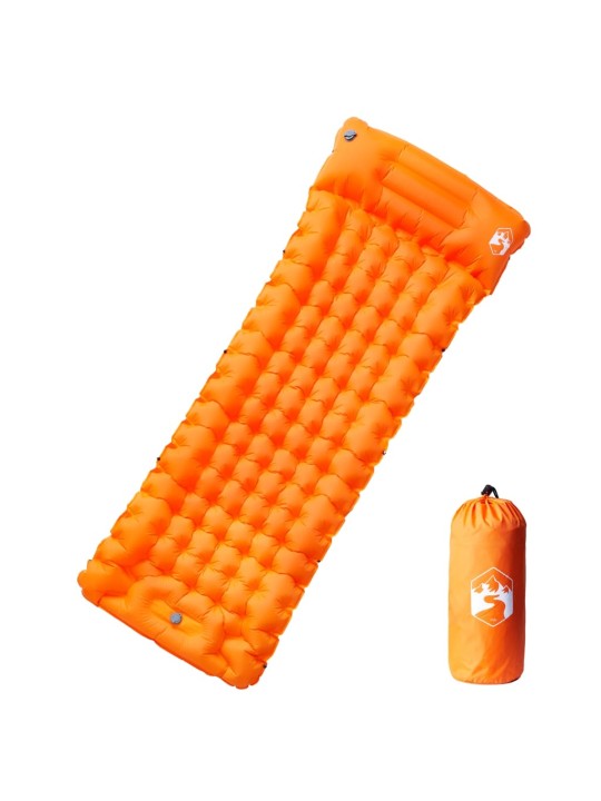 Pašpiepūšams kempinga matracis, spilvens, vienvietīgs, oranžs