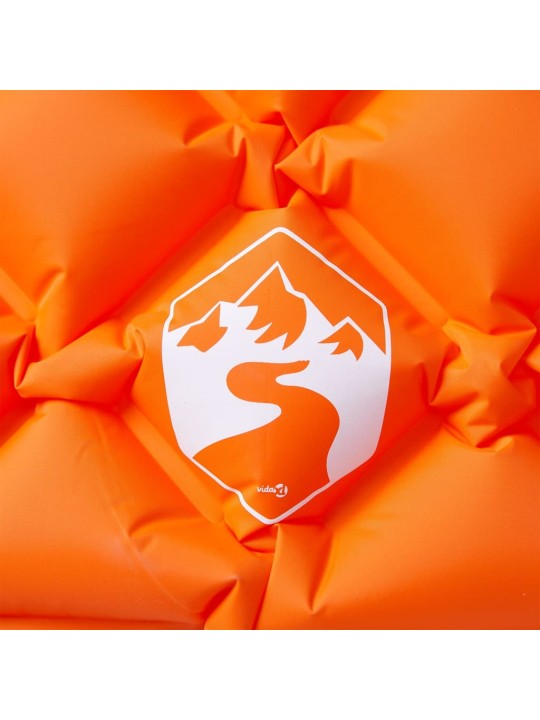 Piepūšams kempinga matracis, spilvens, vienvietīgs, oranžs