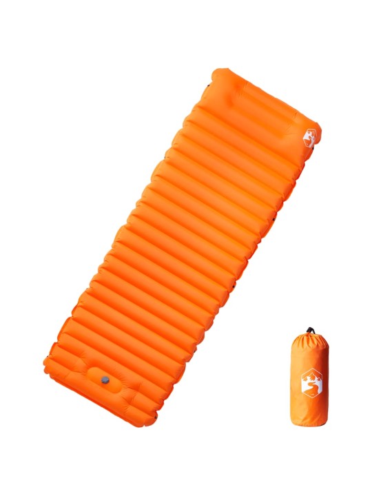 Pašpiepūšams kempinga matracis, spilvens, vienvietīgs, oranžs