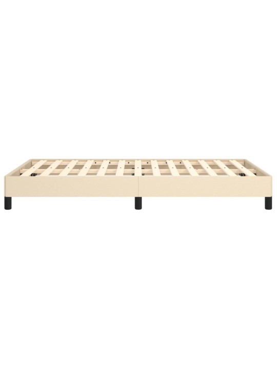 Gultas rāmis bez matrača krēmkrāsas 120x190 cm audums