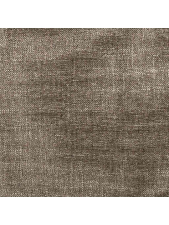 Atsperu gulta ar matraci, pelēkbrūns audums, 120x190 cm