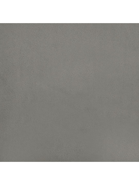 Atsperu gulta ar matraci, gaiši pelēka samts, 120x190 cm