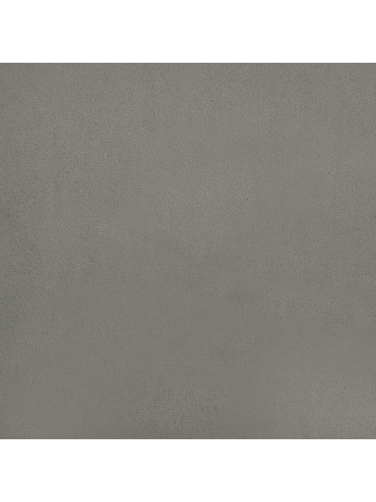 Atsperu gulta ar matraci, gaiši pelēka samts, 120x190 cm