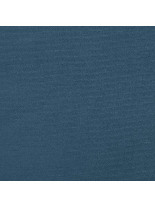 Atsperu gulta ar matraci, led, tumši zils samts, 120x190 cm