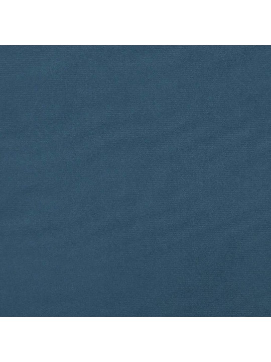 Kontinentālā gulta ar matraci, LED, tumši zils samts, 120x190 cm
