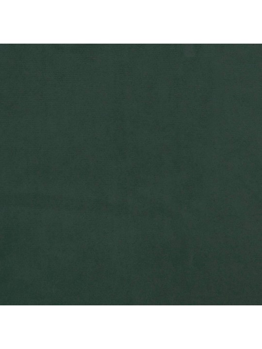 Atsperu gulta ar matraci, LED, tumši zaļš samts, 120x190 cm