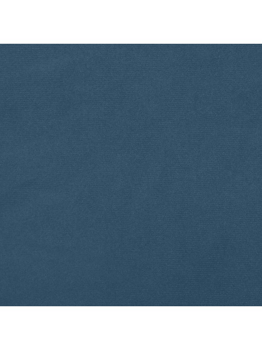 Kontinentālā gulta ar matraci, LED, tumši zils samts, 120x190 cm