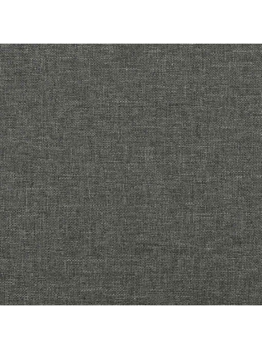Atsperu gulta ar matraci, LED, tumši pelēka audums, 120x190 cm