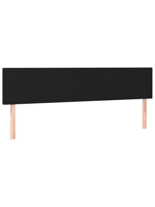 Atsperu gulta ar matraci, melns audums, 120x190 cm