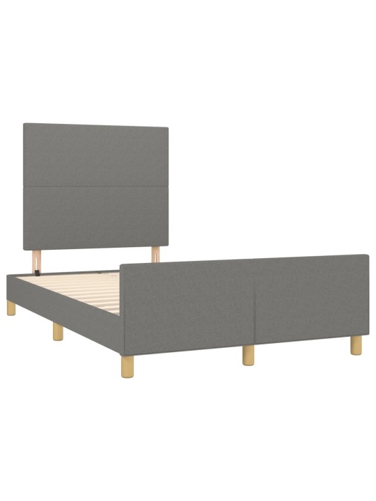 Gultas rāmis bez matrača tumši pelēks 120x190 cm audums