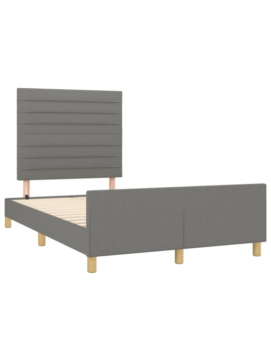 Gultas rāmis bez matrača tumši pelēks 120x190 cm audums