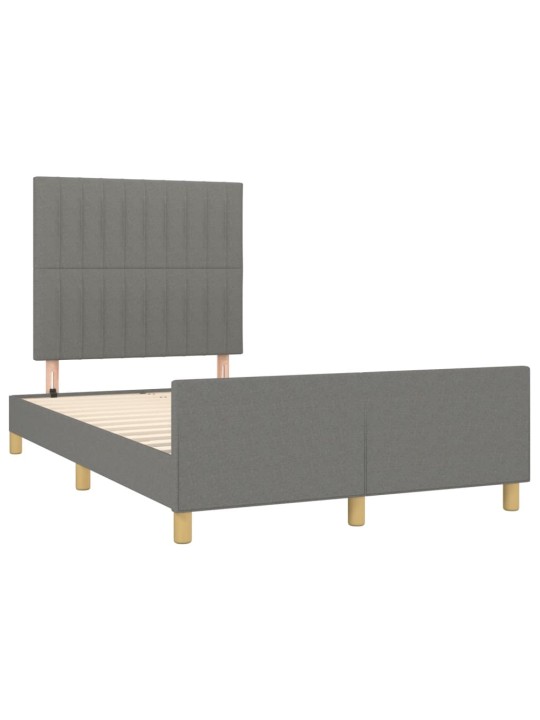 Gultas rāmis bez matrača tumši pelēks 120x190 cm audums