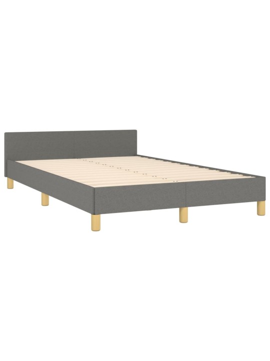 Gultas rāmis bez matrača tumši pelēks 120x190 cm audums