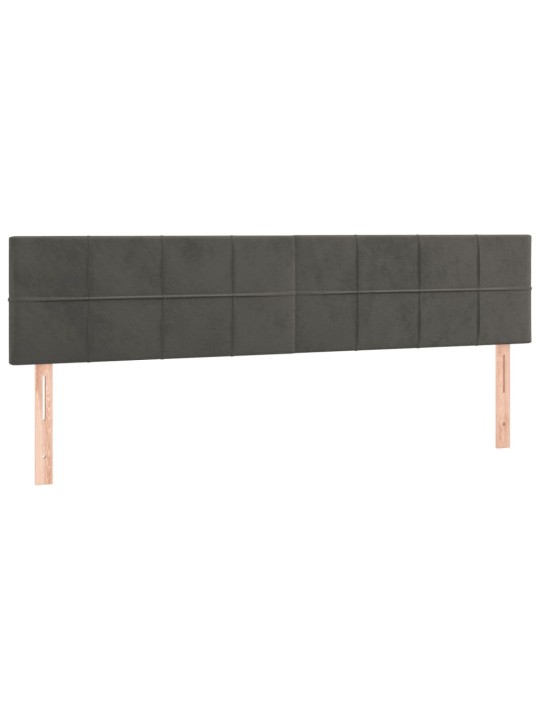 Gultas rāmis bez matrača tumši pelēks 120x190 cm samts