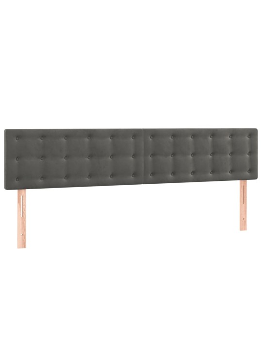 Gultas rāmis bez matrača tumši pelēks 120x190 cm samts