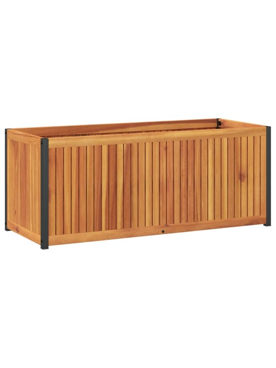 Puķu kaste, 110x45x44 cm, akācijas masīvkoks, tērauds