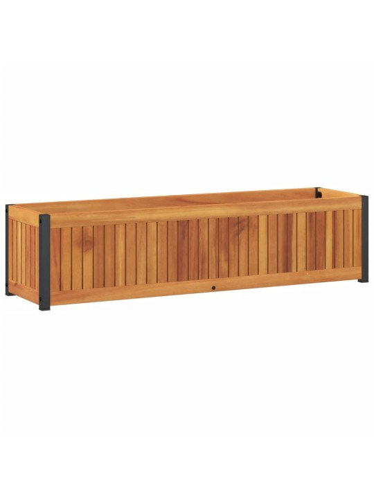 Puķu kaste, 110x30x27,5 cm, akācijas masīvkoks, tērauds