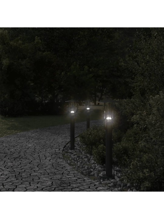 Āra zemes lampa, melnas, 60 cm, nerūsējošs tērauds