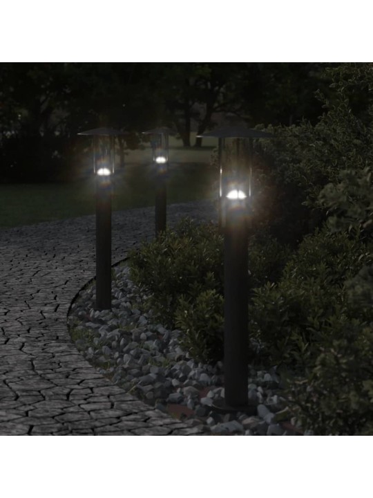 Āra zemes lampa, melnas, 60 cm, nerūsējošs tērauds