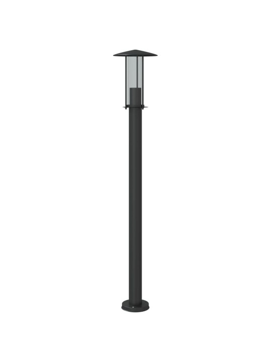 Āra zemes lampas, 3 gb., melnas, 100 cm, nerūsējošs tērauds