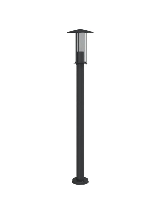 Āra zemes lampas, 3 gb., melnas, 100 cm, nerūsējošs tērauds