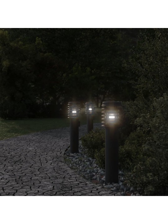 Āra zemes lampa, melnas, 60 cm, nerūsējošs tērauds