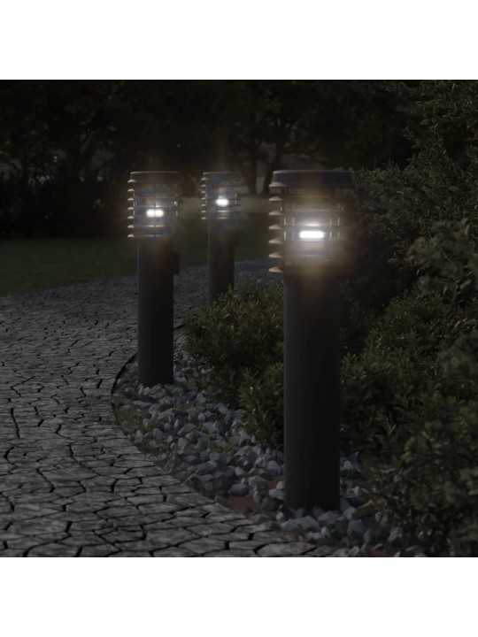 Āra zemes lampa, melnas, 60 cm, nerūsējošs tērauds