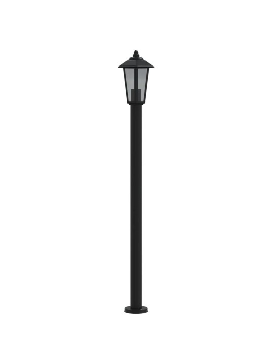 Āra zemes lampas, 3 gb., melnas, 120 cm, nerūsējošs tērauds