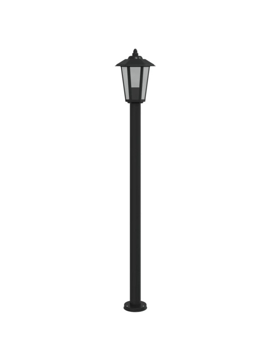 Āra zemes lampas, 3 gb., melnas, 120 cm, nerūsējošs tērauds