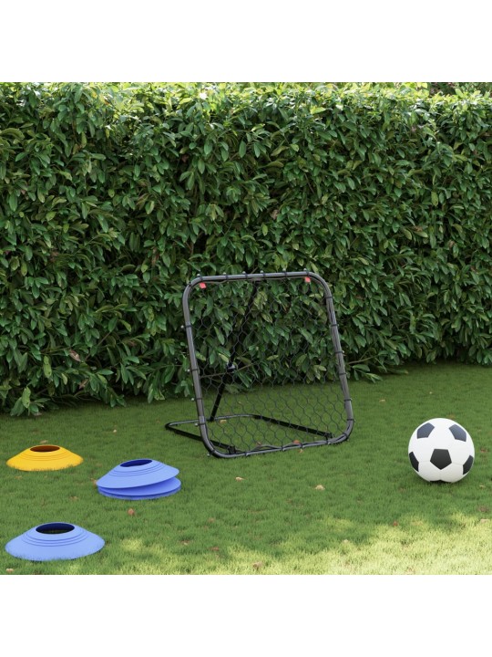 Futbola atsitienu tīkls, melns, 84x73x60-80 cm, tērauds